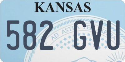 KS license plate 582GVU