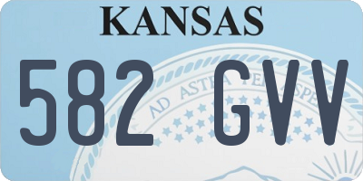 KS license plate 582GVV
