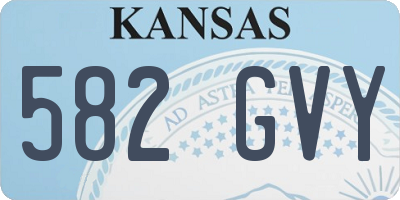 KS license plate 582GVY