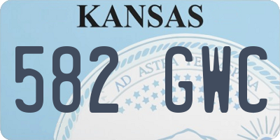 KS license plate 582GWC