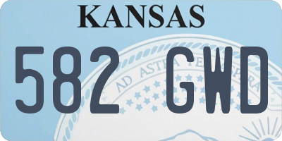 KS license plate 582GWD