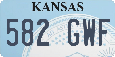 KS license plate 582GWF