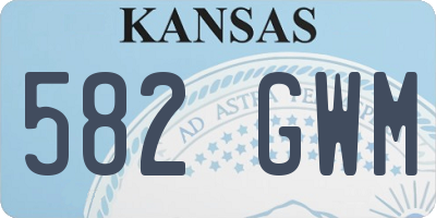 KS license plate 582GWM