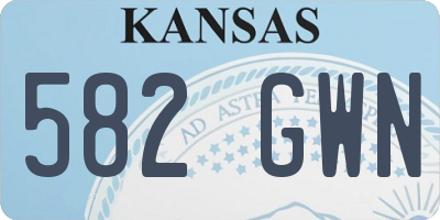 KS license plate 582GWN