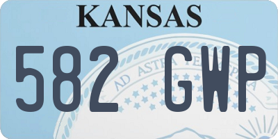 KS license plate 582GWP