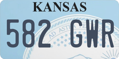 KS license plate 582GWR