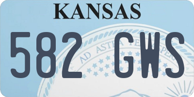 KS license plate 582GWS