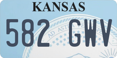 KS license plate 582GWV