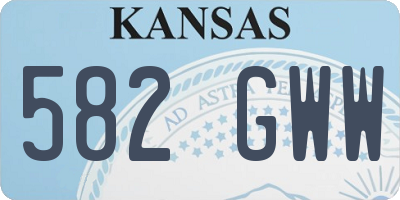 KS license plate 582GWW