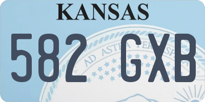 KS license plate 582GXB