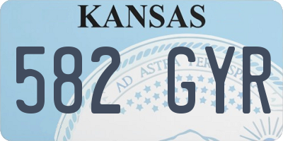 KS license plate 582GYR