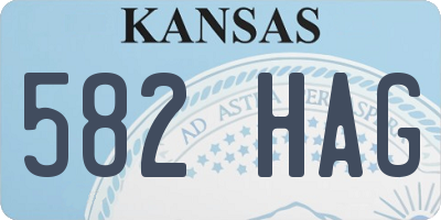 KS license plate 582HAG