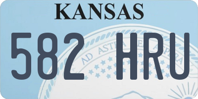 KS license plate 582HRU