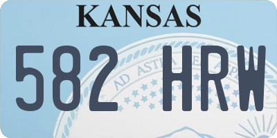 KS license plate 582HRW