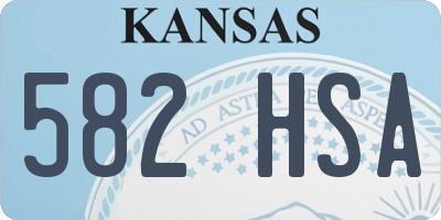 KS license plate 582HSA