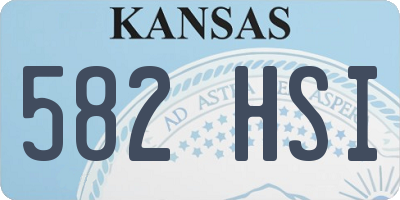 KS license plate 582HSI
