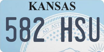 KS license plate 582HSU