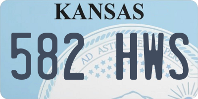 KS license plate 582HWS