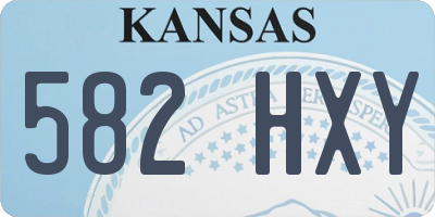 KS license plate 582HXY