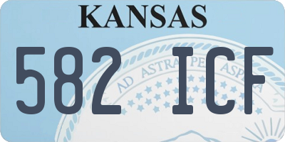 KS license plate 582ICF
