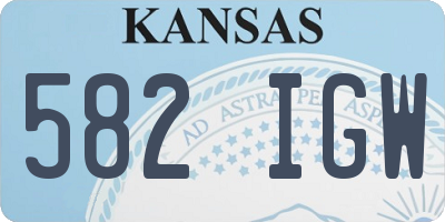 KS license plate 582IGW