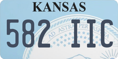 KS license plate 582IIC