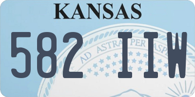 KS license plate 582IIW