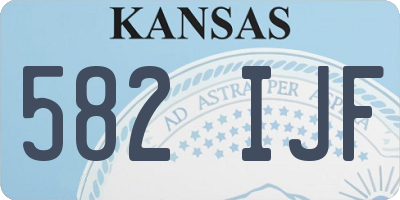 KS license plate 582IJF