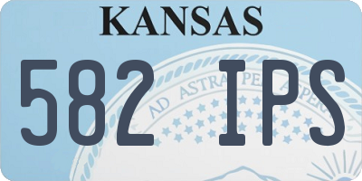 KS license plate 582IPS