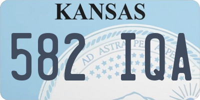 KS license plate 582IQA