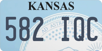 KS license plate 582IQC