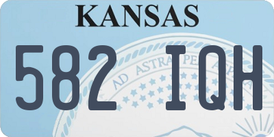 KS license plate 582IQH