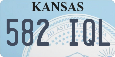 KS license plate 582IQL