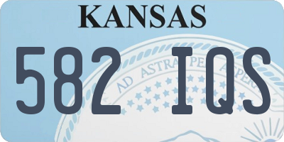 KS license plate 582IQS