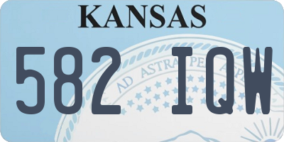 KS license plate 582IQW
