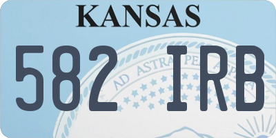 KS license plate 582IRB