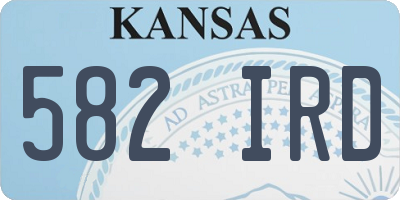 KS license plate 582IRD