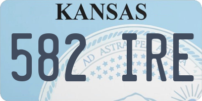 KS license plate 582IRE