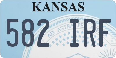 KS license plate 582IRF