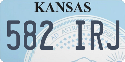 KS license plate 582IRJ
