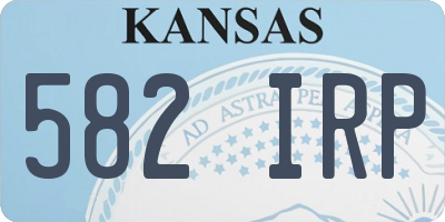 KS license plate 582IRP