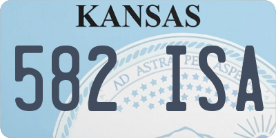 KS license plate 582ISA