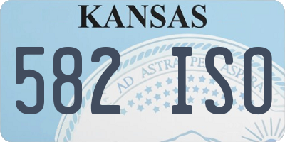 KS license plate 582ISO