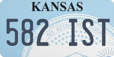KS license plate 582IST