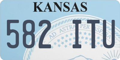 KS license plate 582ITU