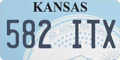 KS license plate 582ITX