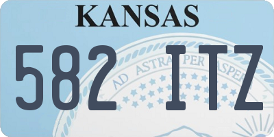 KS license plate 582ITZ