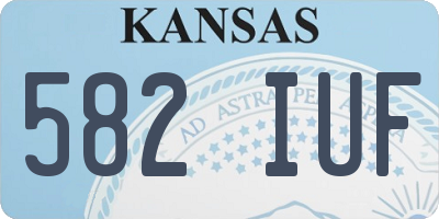 KS license plate 582IUF