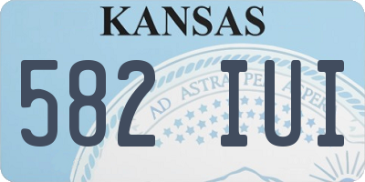 KS license plate 582IUI