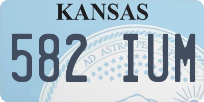 KS license plate 582IUM